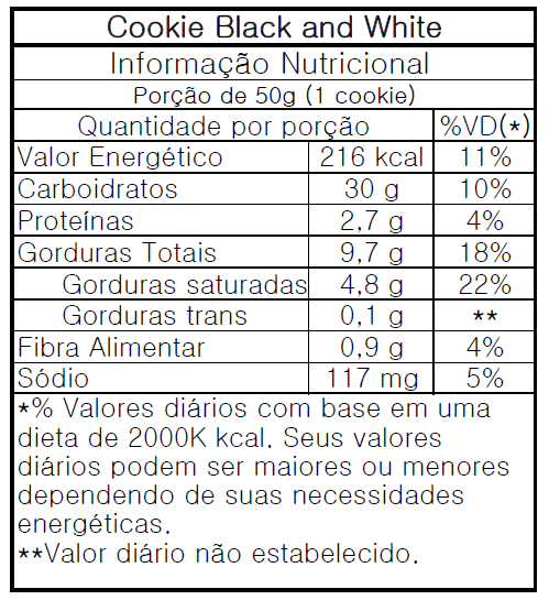 Cookie Black and White