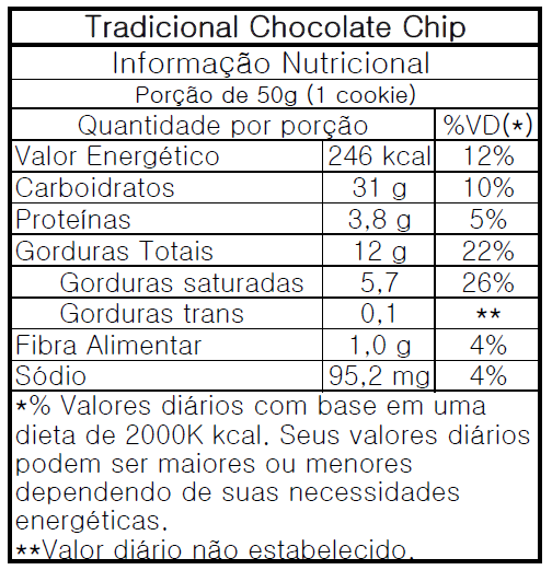 Cookie Tradicional Chocolate Chip